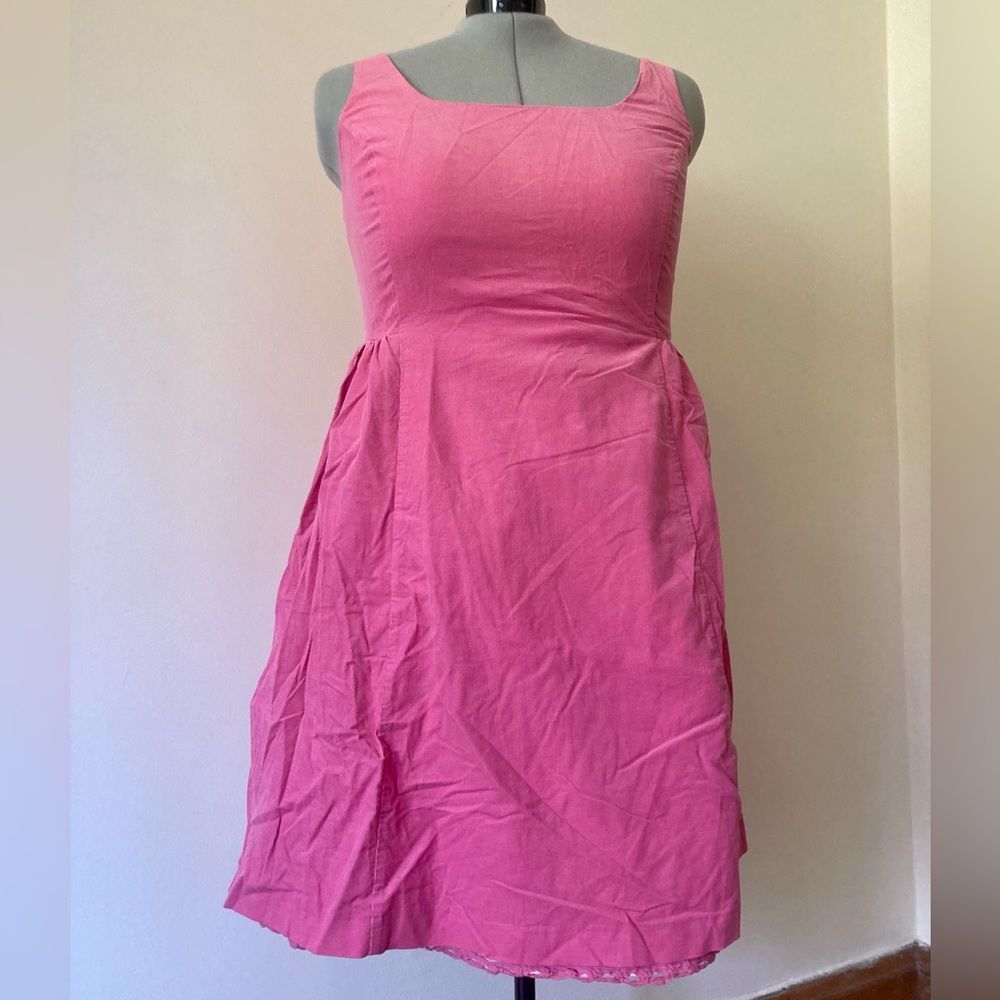 Isaac Mizrahi Pink Corduroy A-line Dress Fully Lined w/ Tulle Sewn In Size 1X